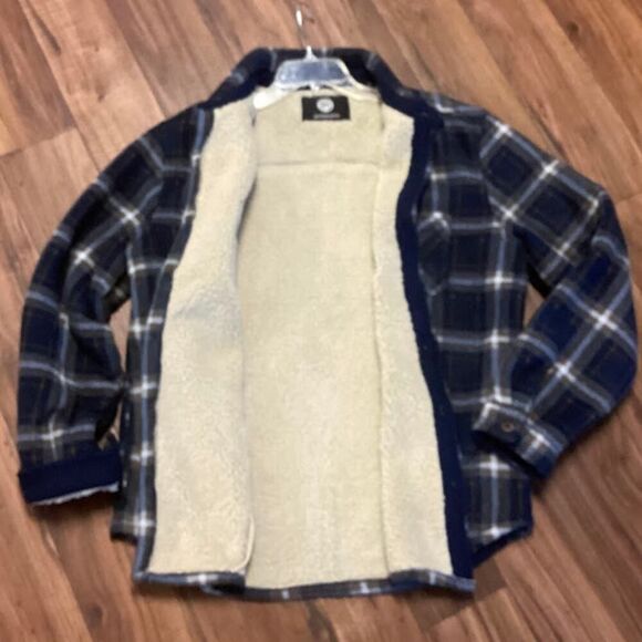 Weatherproof Sherpa Lined Fleece Shirt Jacket in Maritime Blue Large - Picture 6 of 9